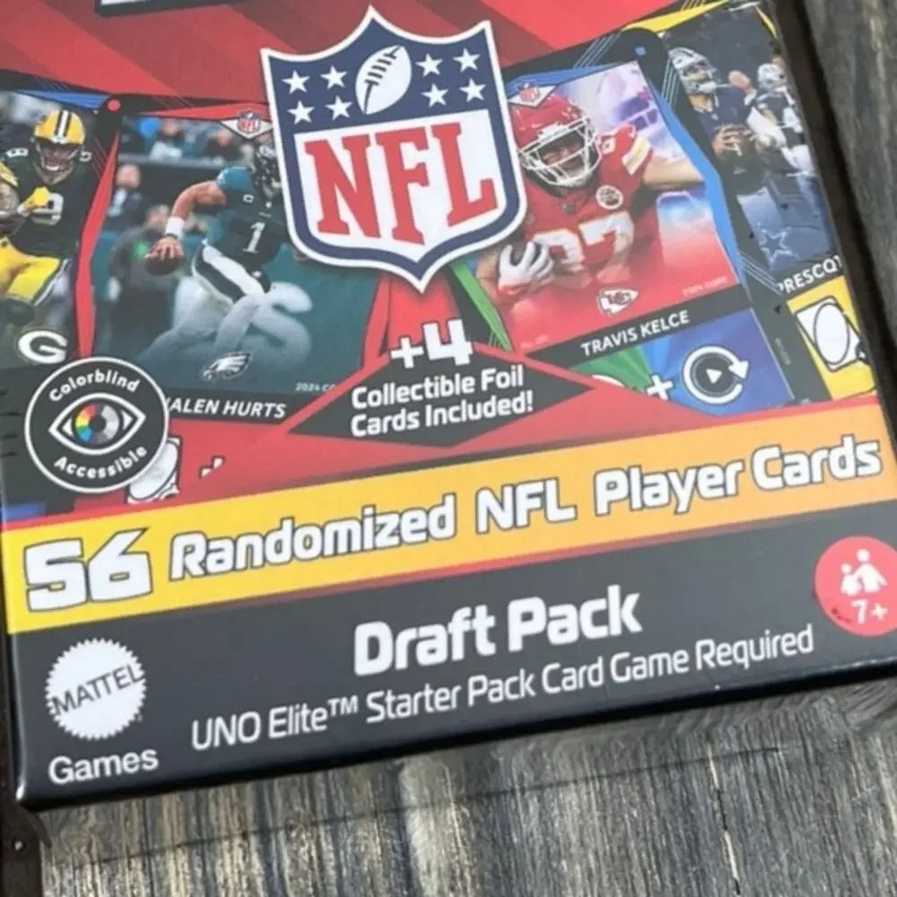 UNO‎ Elite NFL 2024 Core Edition Draft Pack 56 Cards Mattel Games Lot of 3